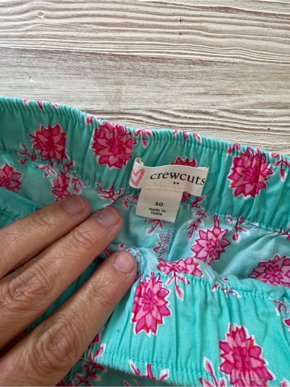 crewcuts Aqua Floral Elastic Waist Shorts - Pink Floral